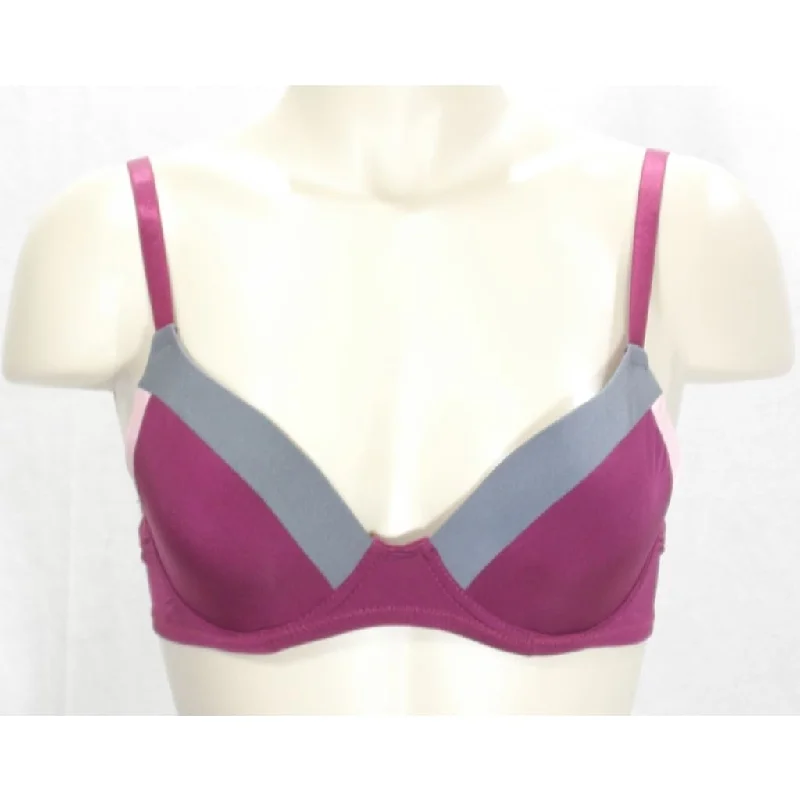 Metaphor Colorblock Demi Underwire Bra 34B Berry NEW WITH TAGS