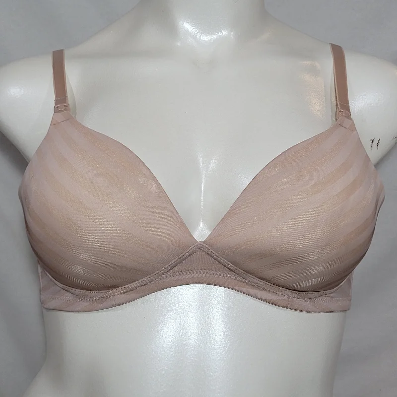 Motherhood MIA Maternity Nursing Wire Free Bra 36D Nude Stripe NEW WITHOUT TAGS