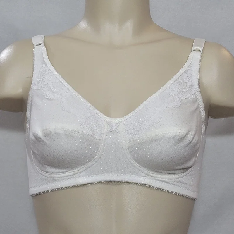 Naturalwear W140 140 Cotton Wire Free Mastectomy Bra 34B White