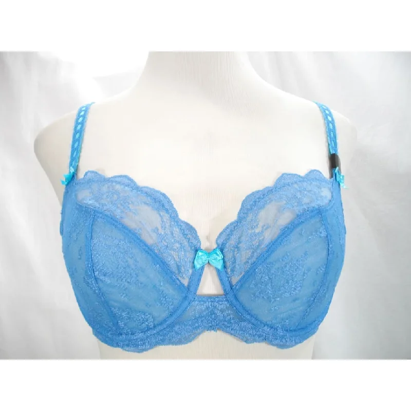 Paramour 115005 by Felina Captivate Unpadded 3 Part Cup Underwire Bra 32DD Lake Blue NWT