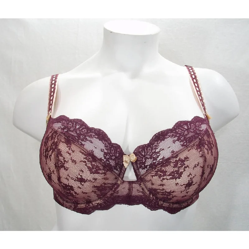 Paramour 115005 by Felina Captivate Unpadded 3 Part Cup UW Bra 32DD Grape Wine