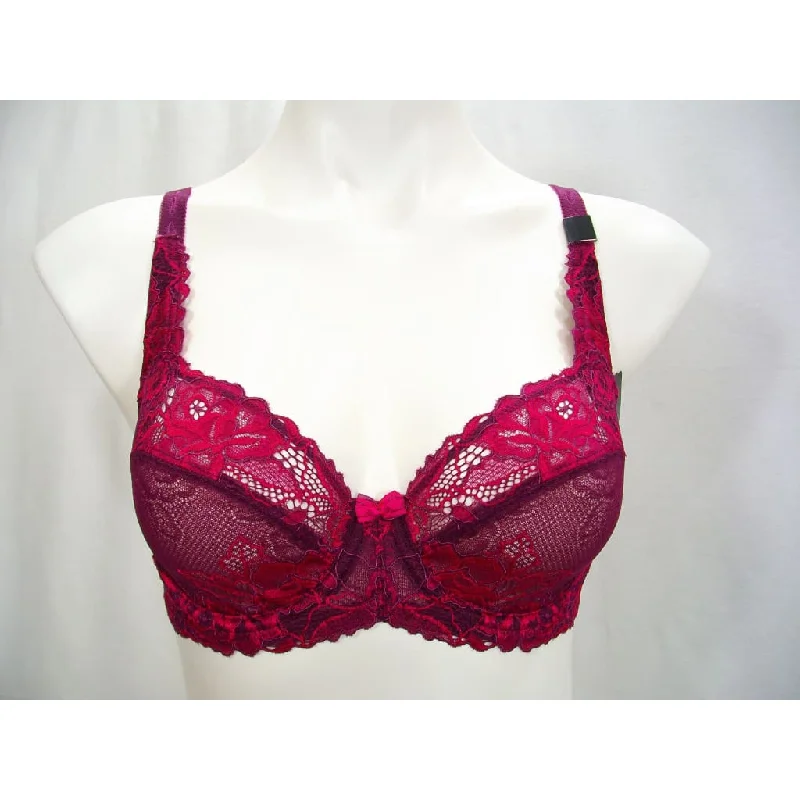 Paramour 115946 by Felina Madison Underwire Bra 34D Grape Wine Vivacious NWT