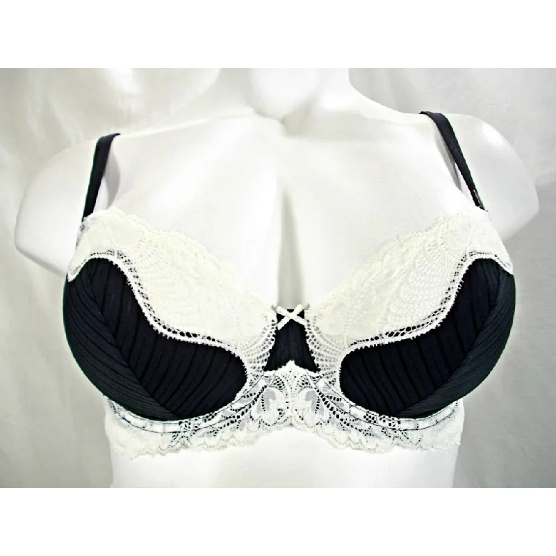 Paramour by Felina 115353 Stripe Delight Full Figure Underwire Bra 34DD Black & Ivory NWT Paramour by Felina 115353 Stripe Delight Full Figure Underwire Bra 34DD Black & Ivory NWT