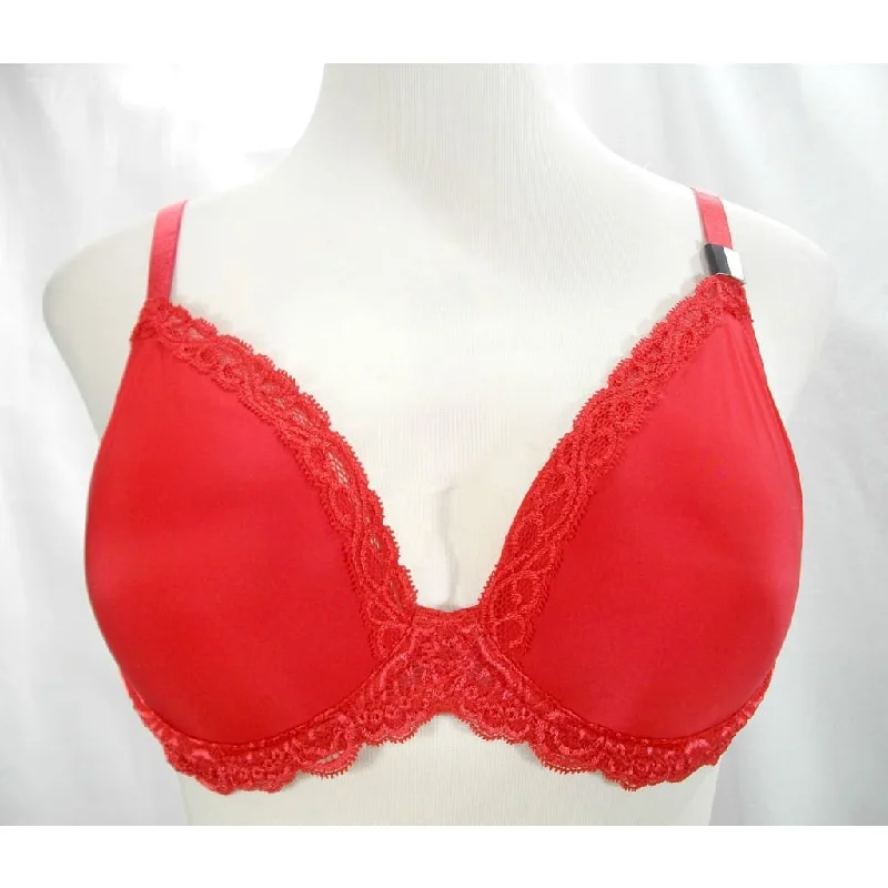 Paramour by Felina 135008 Vivien Plunge Contour Underwire Bra 32DD Tango Red NWT