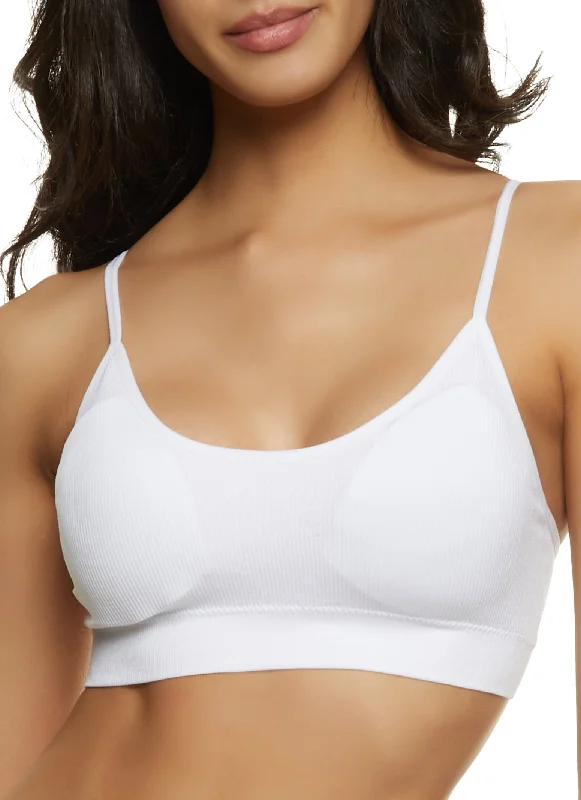 Ribbed Knit Cami Bra